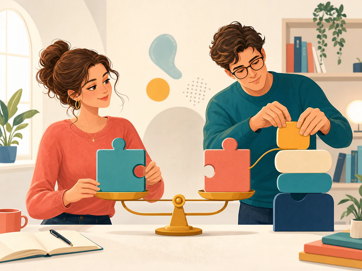 Playful illustration for Subject–Verb Agreement: The Tricky Cases That Catch Everyone, an English by Algorithm lesson