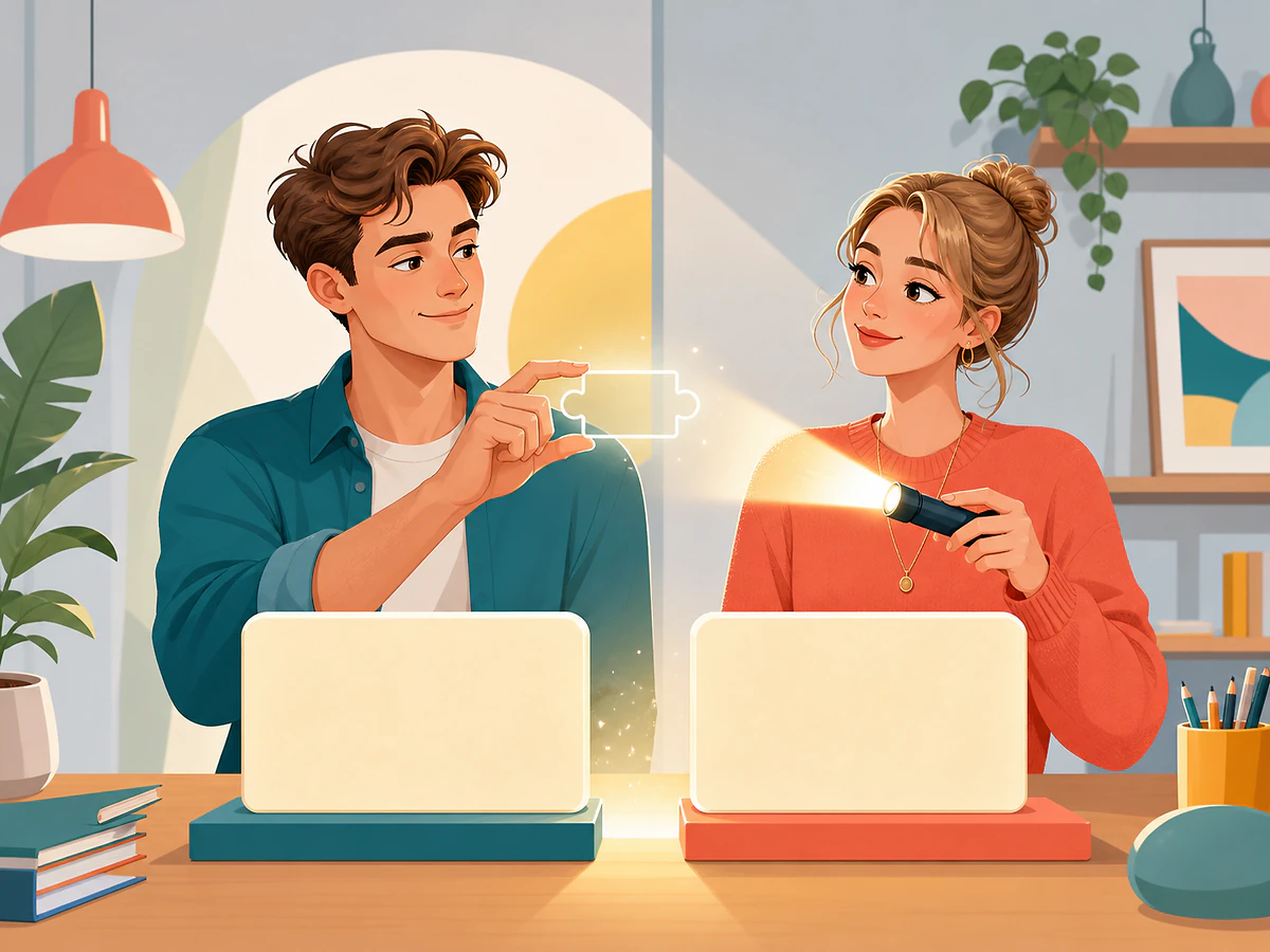 Playful illustration for RT1: The Missing "that" Between Two Nouns, an English by Algorithm lesson