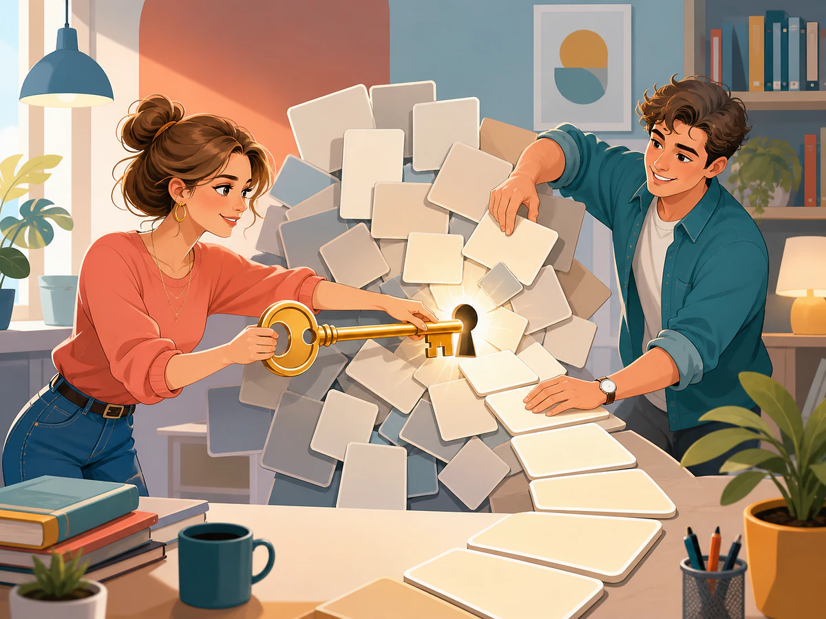 Playful illustration for RT2: The Master Key to Reading Dense English, an English by Algorithm lesson