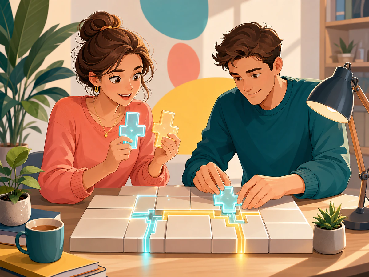 Playful illustration for RT6: The Hidden "to" and the Hidden "that", an English by Algorithm lesson
